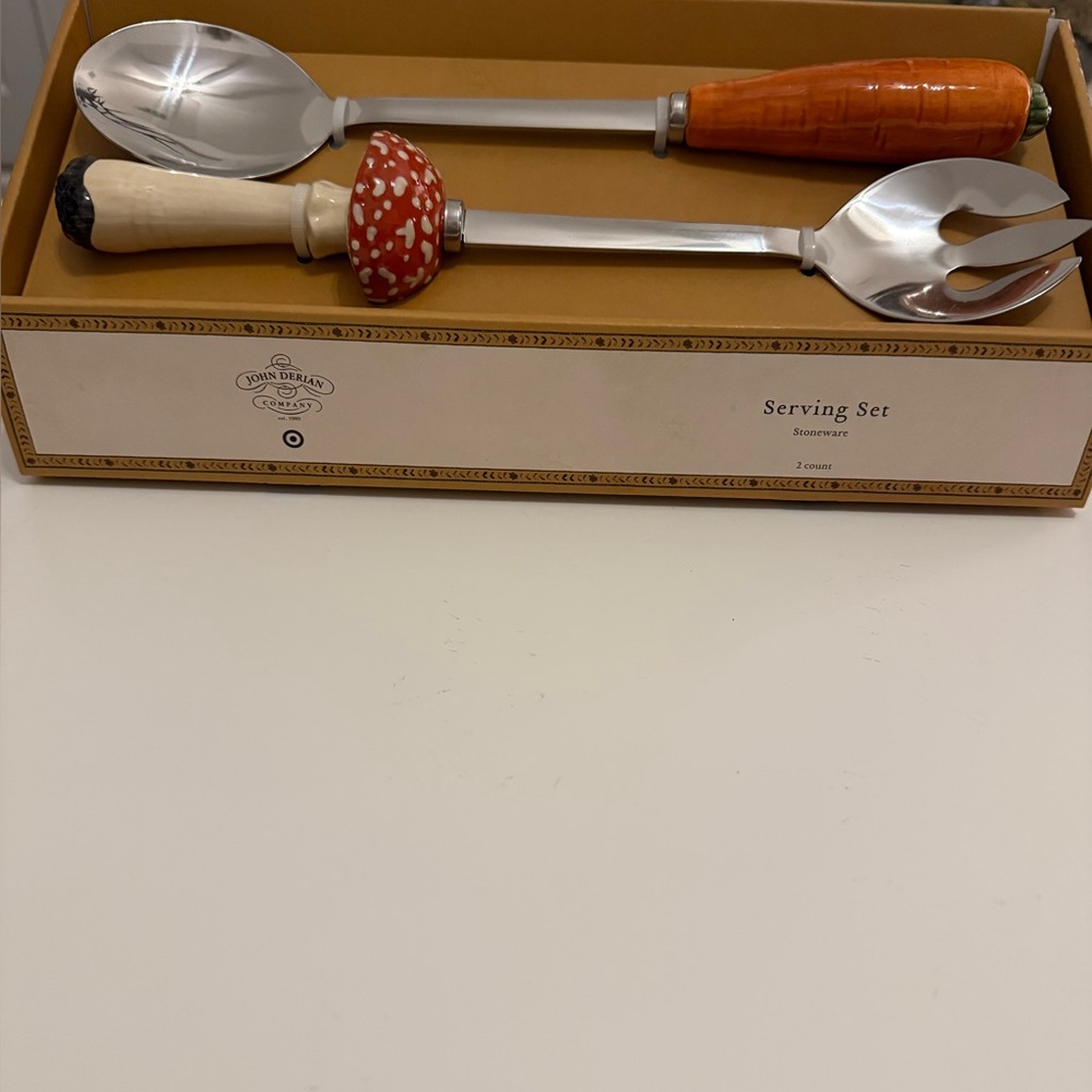 Mushroom / Carrot Handle Serving Set Target John Derian set 2